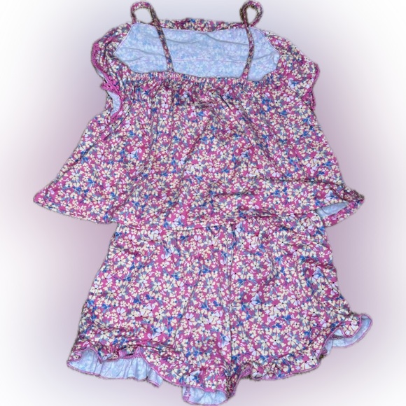 Btween matching set- pink floral- top and bottoms- SIZE 8 - Picture 3 of 6